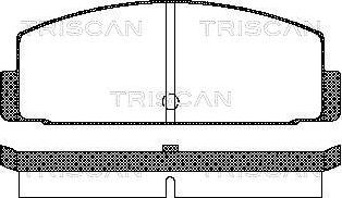 Triscan 8110 42908 - Гальмівні колодки, дискові гальма avtolavka.club