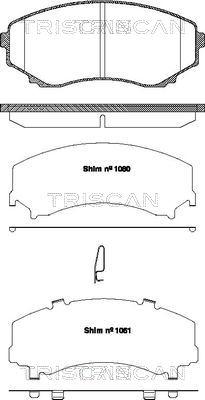 Triscan 8110 50022 - Гальмівні колодки, дискові гальма avtolavka.club
