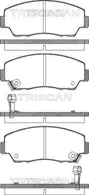 Triscan 8110 50872 - Гальмівні колодки, дискові гальма avtolavka.club