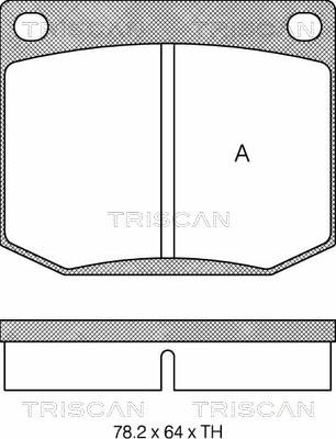 Triscan 8110 65604 - Гальмівні колодки, дискові гальма avtolavka.club