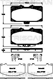 Triscan 8110 68181 - Гальмівні колодки, дискові гальма avtolavka.club