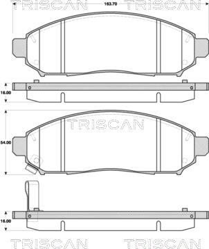 Triscan 8110 14046 - Гальмівні колодки, дискові гальма avtolavka.club