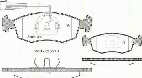 Triscan 8110 15009 - Гальмівні колодки, дискові гальма avtolavka.club