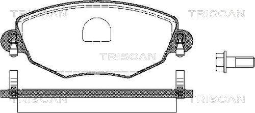 Triscan 8110 16005 - Гальмівні колодки, дискові гальма avtolavka.club