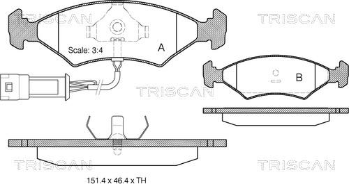 Triscan 8110 16801 - Гальмівні колодки, дискові гальма avtolavka.club