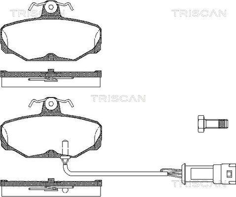 Triscan 8110 16827 - Гальмівні колодки, дискові гальма avtolavka.club