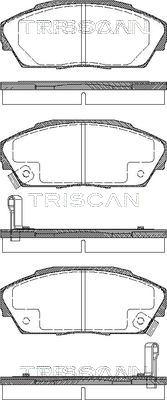 Triscan 8110 10974 - Гальмівні колодки, дискові гальма avtolavka.club