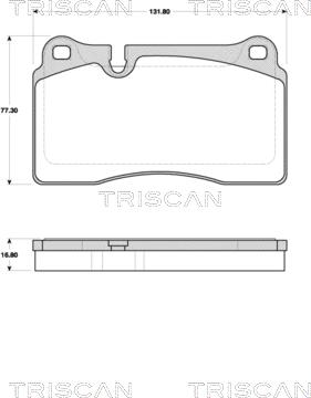 Triscan 8110 10561 - Гальмівні колодки, дискові гальма avtolavka.club