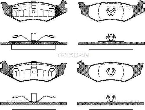 Triscan 8110 10519 - Гальмівні колодки, дискові гальма avtolavka.club