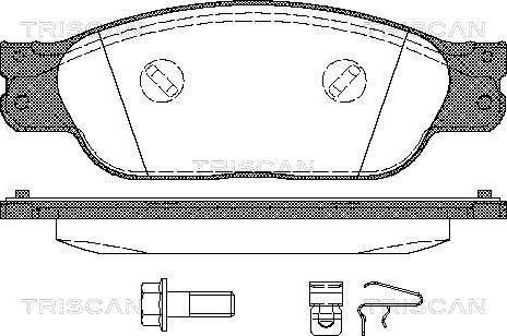 Triscan 8110 10536 - Гальмівні колодки, дискові гальма avtolavka.club