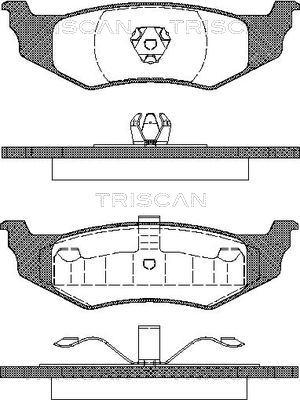 Triscan 8110 10521 - Гальмівні колодки, дискові гальма avtolavka.club