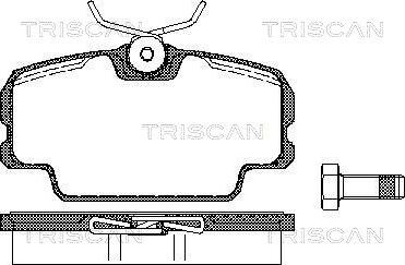 Triscan 8110 10098 - Гальмівні колодки, дискові гальма avtolavka.club