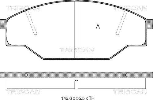 Triscan 8110 10005 - Гальмівні колодки, дискові гальма avtolavka.club