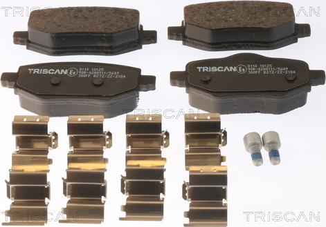 Triscan 8110 10125 - Гальмівні колодки, дискові гальма avtolavka.club
