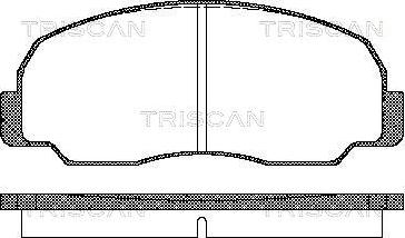 Triscan 8110 10834 - Гальмівні колодки, дискові гальма avtolavka.club