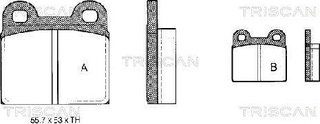 Triscan 8110 10202 - Гальмівні колодки, дискові гальма avtolavka.club