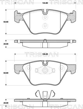 Triscan 8110 11029 - Гальмівні колодки, дискові гальма avtolavka.club