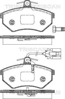 Triscan 8110 29976 - Гальмівні колодки, дискові гальма avtolavka.club