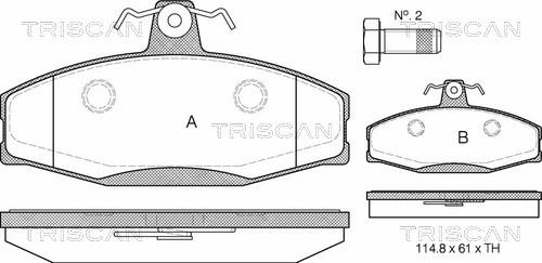 Triscan 8110 29007 - Гальмівні колодки, дискові гальма avtolavka.club