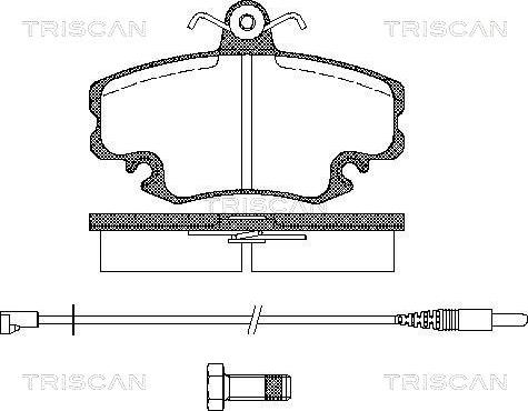 Triscan 8110 25005 - Гальмівні колодки, дискові гальма avtolavka.club