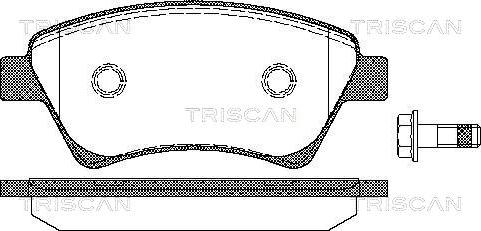 Triscan 8110 25020 - Гальмівні колодки, дискові гальма avtolavka.club