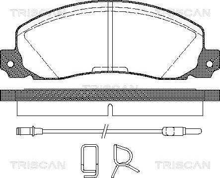 Triscan 8110 25846 - Гальмівні колодки, дискові гальма avtolavka.club