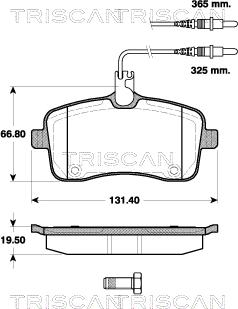 Triscan 8110 28035 - Гальмівні колодки, дискові гальма avtolavka.club