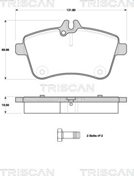 Triscan 8110 23053 - Гальмівні колодки, дискові гальма avtolavka.club