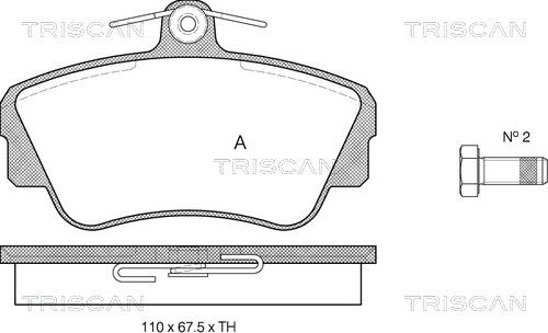 Triscan 8110 27944 - Гальмівні колодки, дискові гальма avtolavka.club