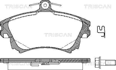 Triscan 8110 27005 - Гальмівні колодки, дискові гальма avtolavka.club