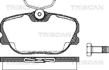 Triscan 8110 27894 - Гальмівні колодки, дискові гальма avtolavka.club