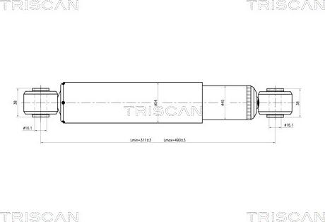 Triscan 8705 10205 - Амортизатор avtolavka.club