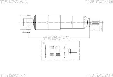 Triscan 8705 29206 - Амортизатор avtolavka.club