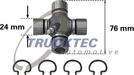 Trucktec Automotive 02.34.017 - Шарнір, поздовжній вал avtolavka.club