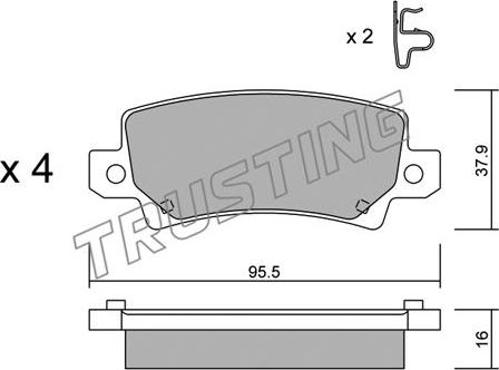 Trusting 463.0 - Гальмівні колодки, дискові гальма avtolavka.club