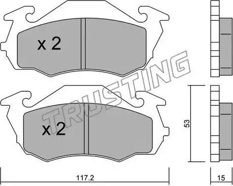 Trusting 427.0 - Гальмівні колодки, дискові гальма avtolavka.club