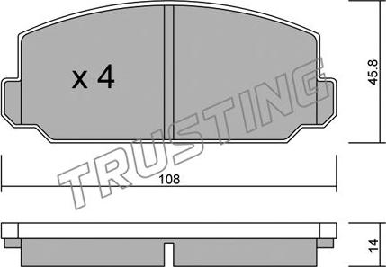 Trusting 477.0 - Гальмівні колодки, дискові гальма avtolavka.club