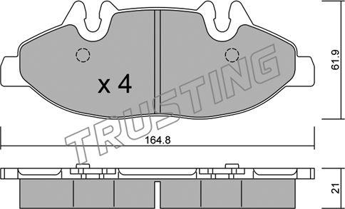 Trusting 591.0 - Гальмівні колодки, дискові гальма avtolavka.club