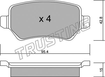 Trusting 558.1 - Гальмівні колодки, дискові гальма avtolavka.club