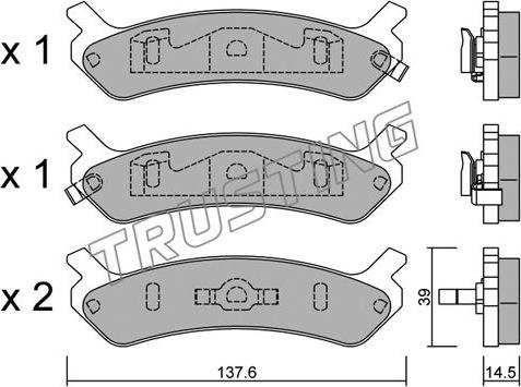 Trusting 521.0 - Гальмівні колодки, дискові гальма avtolavka.club