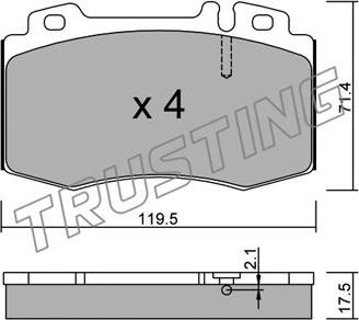 Trusting 579.0 - Гальмівні колодки, дискові гальма avtolavka.club