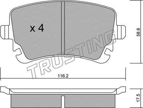 Trusting 570.2 - Гальмівні колодки, дискові гальма avtolavka.club