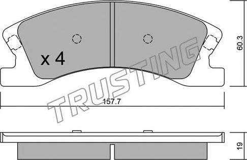 Trusting 642.0 - Гальмівні колодки, дискові гальма avtolavka.club