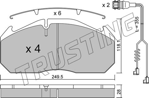 Trusting 602.4W - Гальмівні колодки, дискові гальма avtolavka.club