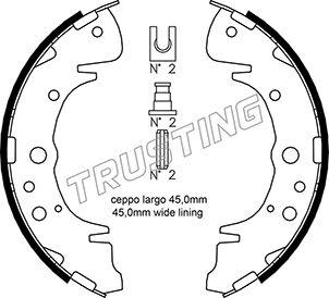 Trusting 046.207 - Комплект гальм, барабанний механізм avtolavka.club