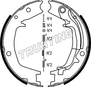 Trusting 046.215K - Комплект гальм, ручник, парковка avtolavka.club