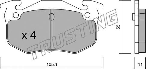 Trusting 040.2 - Гальмівні колодки, дискові гальма avtolavka.club