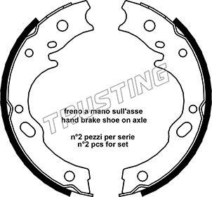 Trusting 047.375 - Комплект гальм, ручник, парковка avtolavka.club