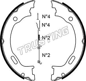 Trusting 052.129K - Комплект гальм, ручник, парковка avtolavka.club