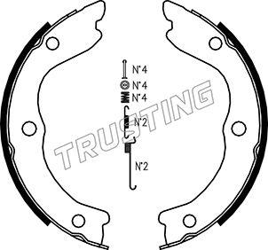 Trusting 067.196K - Комплект гальм, ручник, парковка avtolavka.club